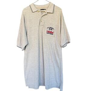 Big Dogs Polo Shirt Mens Extra Large XL Gray Embroidered Pocket Funny Slogan Dog